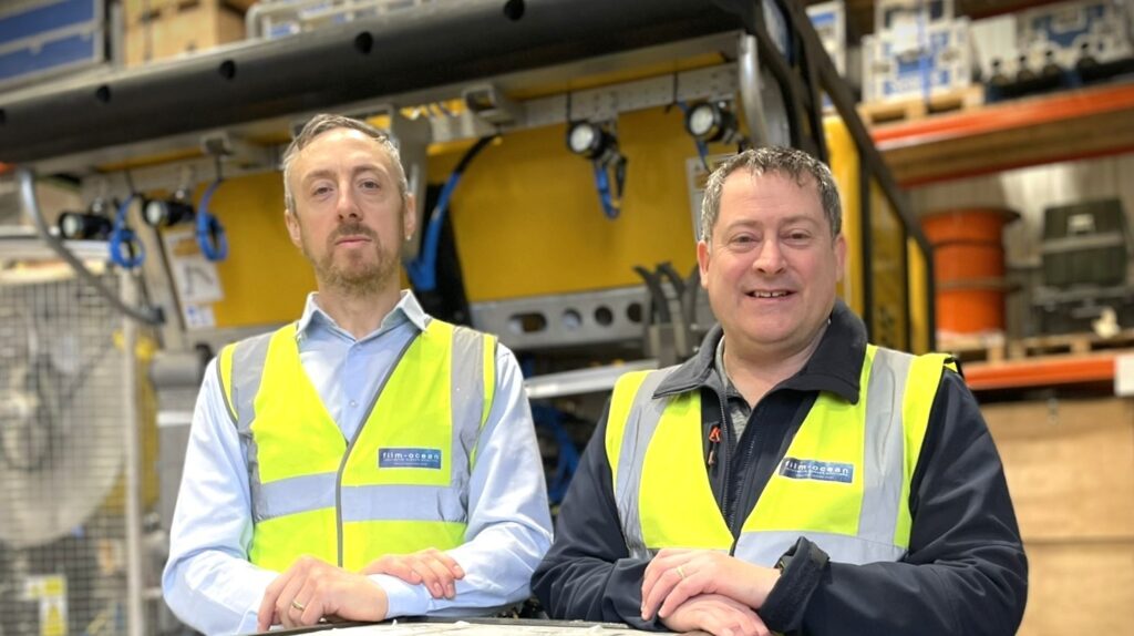 Film-Ocean Operations Director Mike Mackie and Alan MacDonald, Head of Sales, UK, Europe and Africa, at Sonardyne.